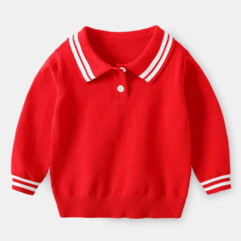 Enfants garçons pulls couleur bloc pull mode rabattu à manches longues enfants tricots automne vêtements d'extérieur enfant en bas âge vêtements tricotés Y1024