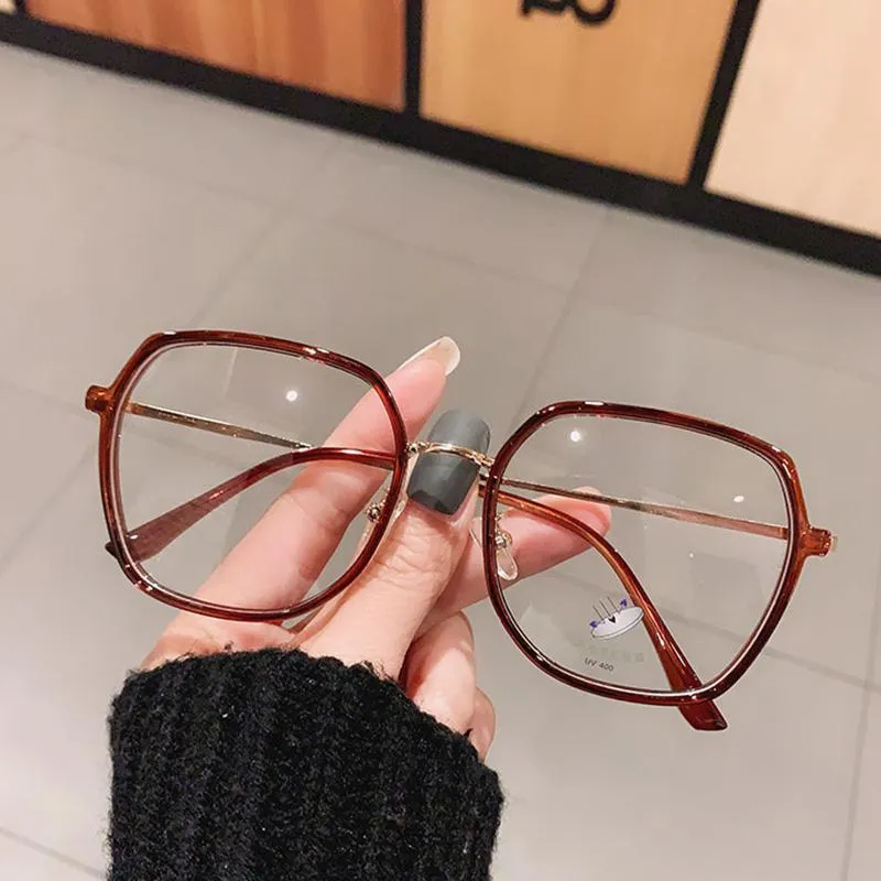 Brand Beige White Green Round Transparent Glasses Frame Computer Anti Blue Light Vintage Korean Women's Eyeglasses Fashion SU255A