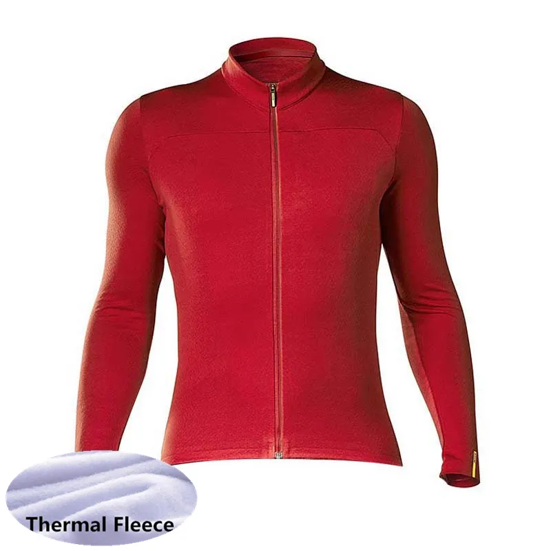 MAVIC Team Herren Winter-Thermo-Fleece-Radtrikot Langarm-Rennhemden MTB-Fahrradoberteile Fahrraduniform Outdoor Sportswea S21239l