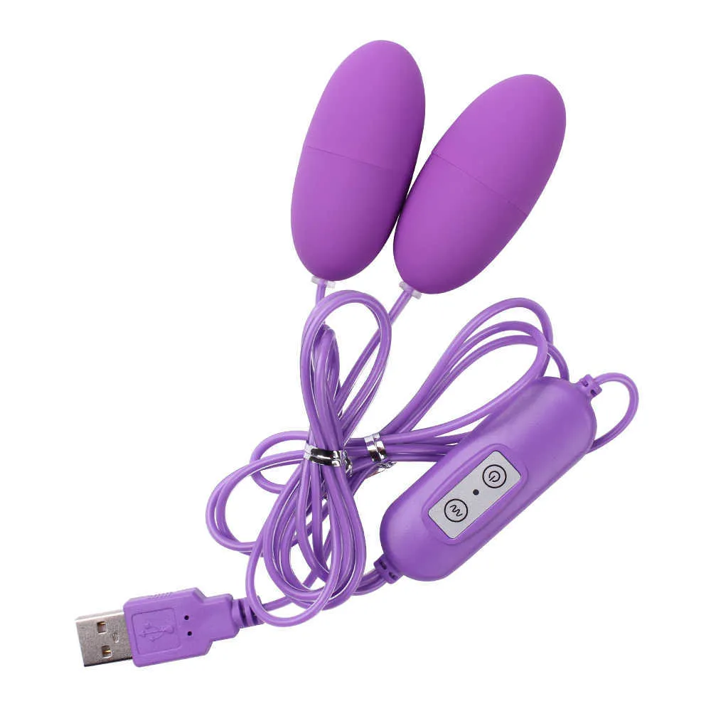 OLO 12 vitesses USB Bullet Vibrator Clitoris Stimulator Double Oeuf Vibrant Masturbation Féminine Sex Toys pour Femme Produit Adulte P0818