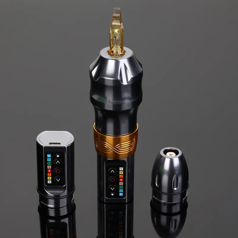 2 Battery EXO Wireless Tattoo Pen Machine kraftfull korelös Motor Chargeable Lithium Artist Tool 2202249172629