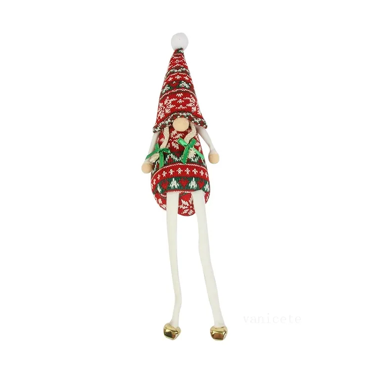 4 stile Natale Gnome Elfo Bambola XmasTree Appeso Decorazione Lavorato A Maglia Bambole Fascino Decor Ciondolo Via mare T2I52859
