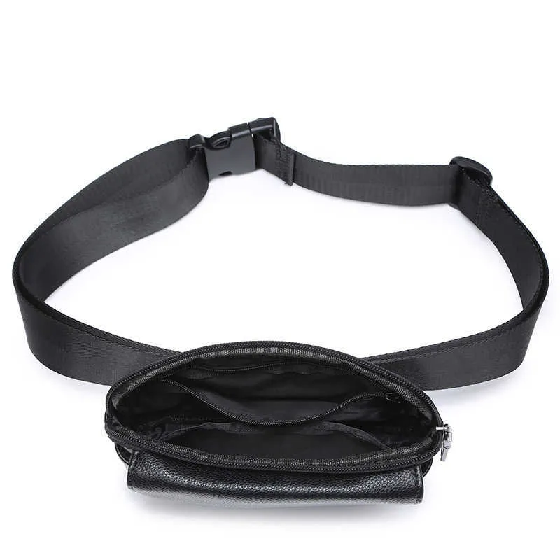 Hela modekvinnor i midjan Black Ladies Pu Leather Belt Travel Packs Pouch Telefon Små påsar Mihaivina 211006279i