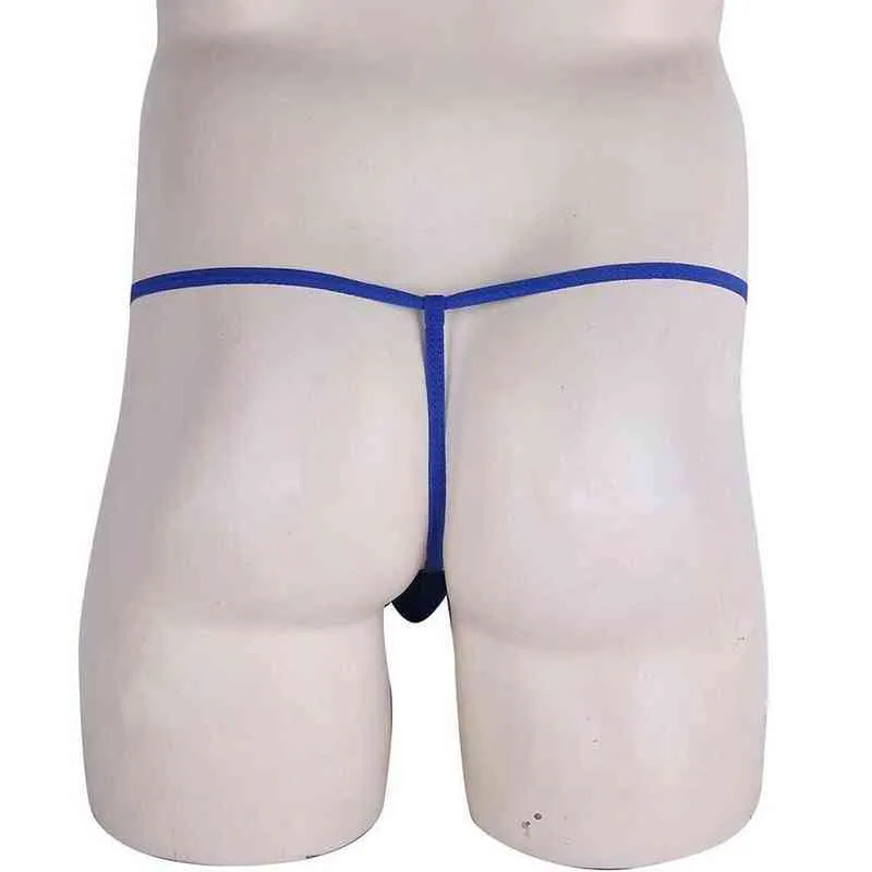Män Vätska Sträck Sexig Micro Thong Underkläder Genomsnitt Mask Mini Klipp G Strängar Bulge Pouch Low-Rise Underkläder T-Back Panties G0119