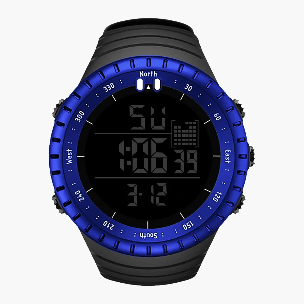 メンズウォッチ防水屋外スポーツ時計ファッションLEDデジタル電子腕時計2424