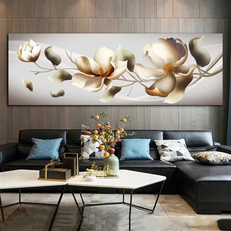 Schwarz Goldene Rose Blume Schmetterling Abstrakte Wand Kunst Leinwand Malerei Poster Drucken Horizonta Bild für Wohnzimmer Schlafzimmer Dekor