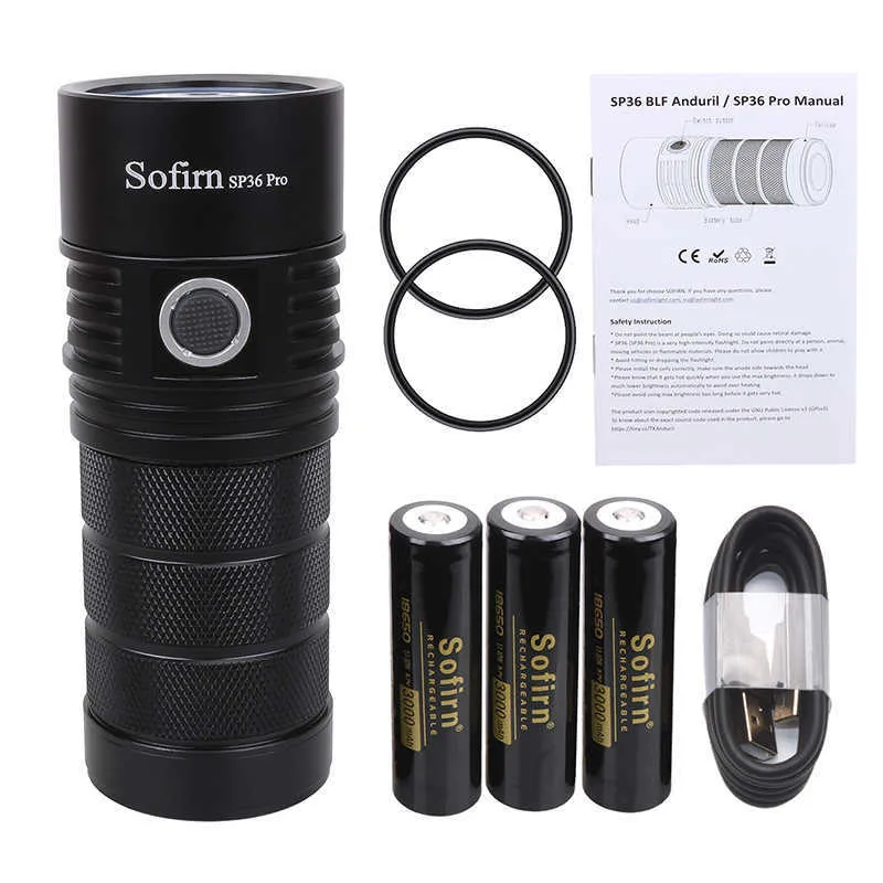 NEUE SOFIRN SP36 Pro Anduril 4Sst40 leistungsstarke 8000LM LED Taschenlampe USBC wiederaufladbar 18650 Torch Super Bright Lantern P08244001838