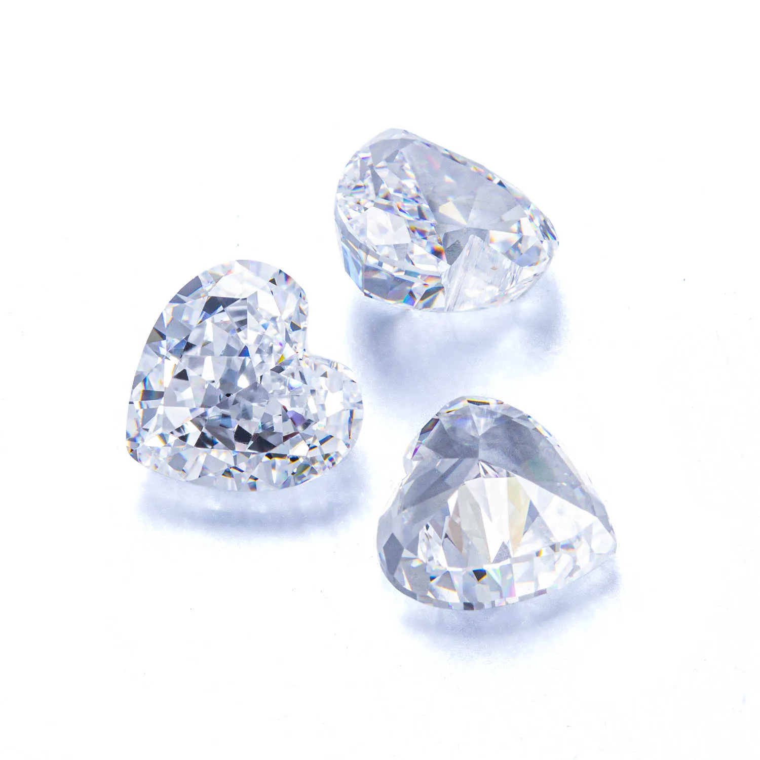 4ct Fantaisie Blanc Coeur Diamant Synthétique Pierre Précieuse Lâche Piedras Preciosas Sueltas H1015