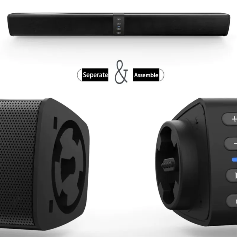 20W TV Sound Bar Wired en Wireless Home Theatre System Soundbar met Subwoofer PC Computer Telefoon Bluetooth Speaker FM-radio