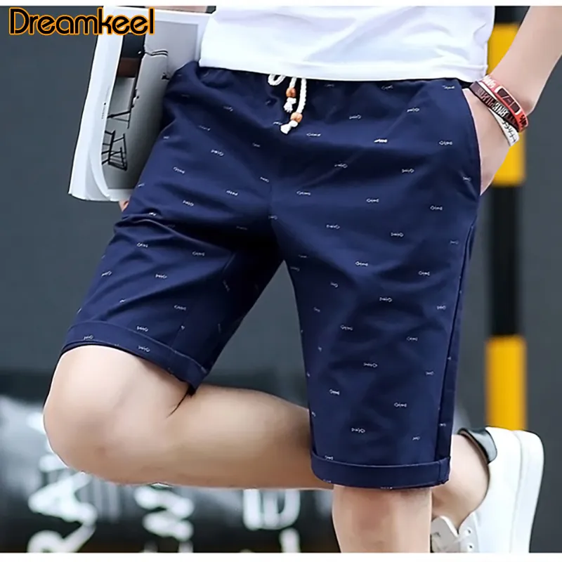 Ankunft Männer Shorts Baumwolle Casual Shorts Für Männer Elastische Taille Sommer Strand Shorts Fisch Personalisierte Gedruckt Hohe Qualität Y 210322