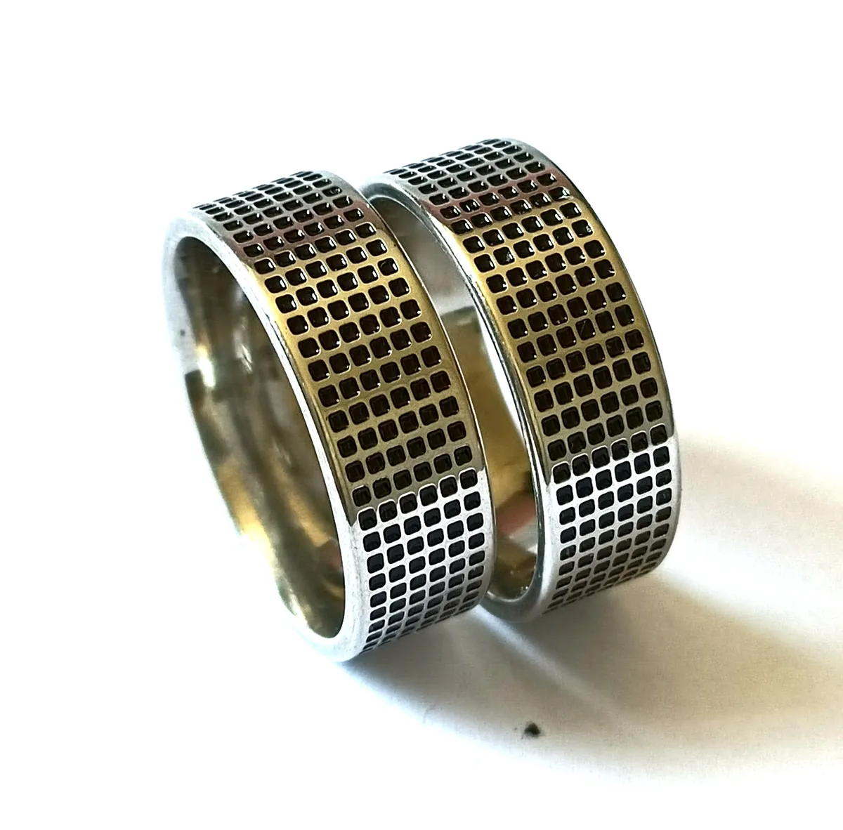 36 pezzi di fasce punk maschili anelli maschile femmina 8mm aderente in acciaio inossidabile in acciaio inossidabile gioielli da uomo a olio nero intero 298q