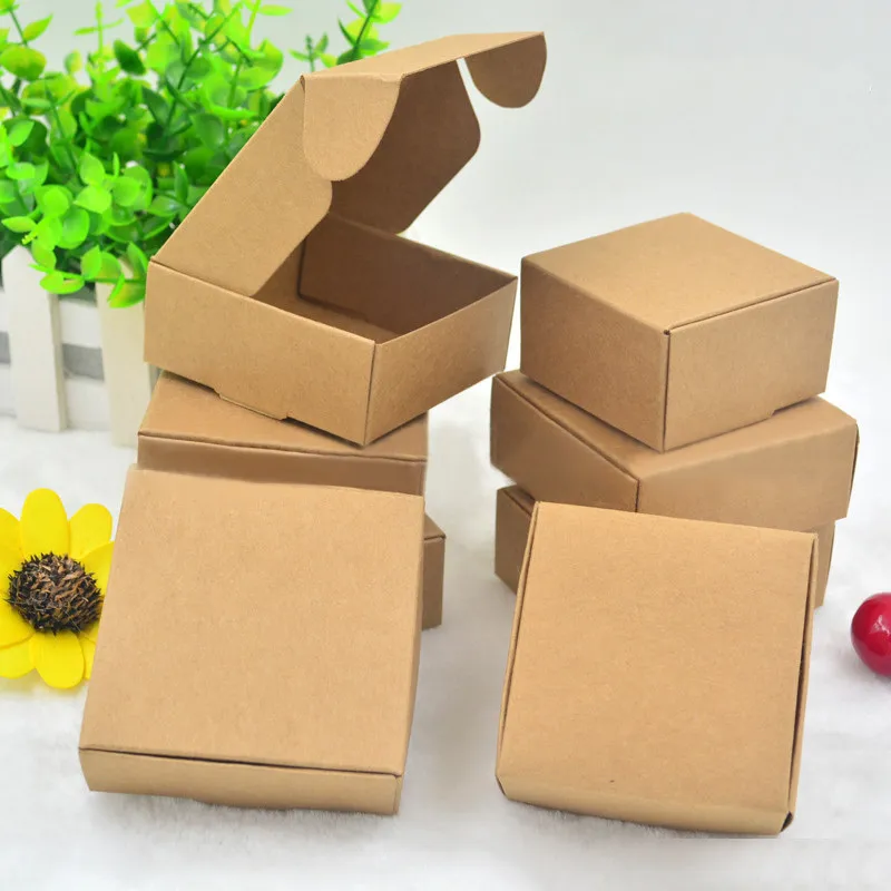 LOT PAPER PAPED GIFT BOX BOX SOAP SOAP STORAGE HOLDER DIY MAINGENT HANDMAING CARTABOARD BOX Natural Craft Folding Gift 210326371363202
