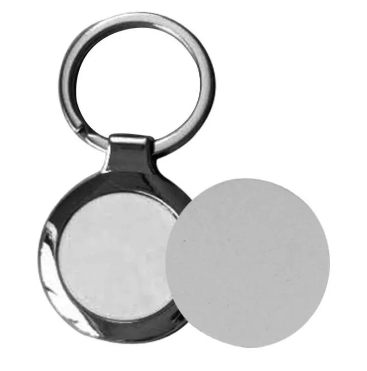 Porte-clés ovale rectangulaire en métal blanc, pièces de sac, bricolage par Sublimation, 30 pièces