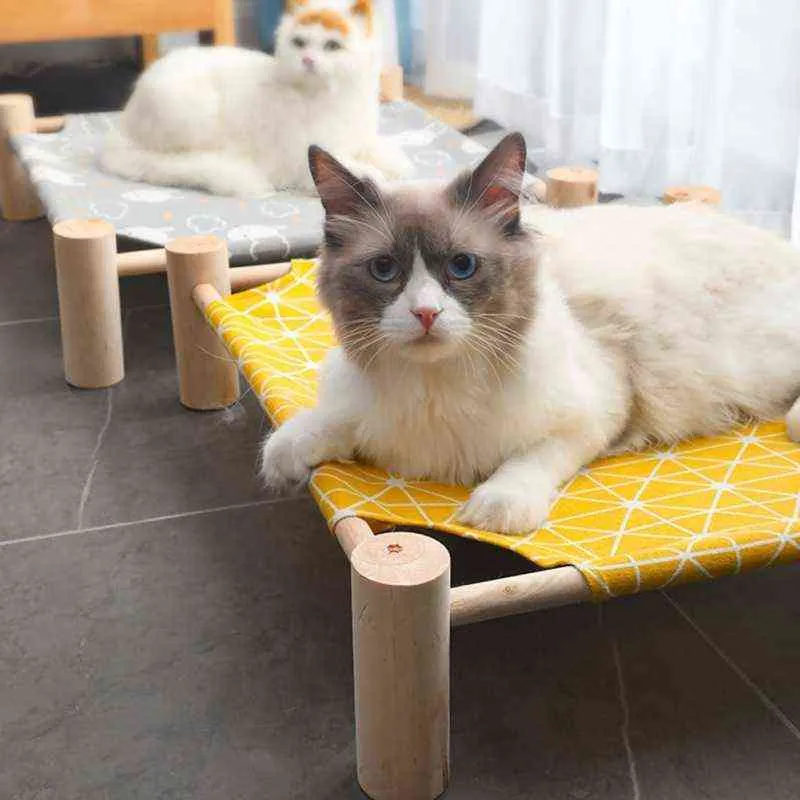 Lettiera gatti portatile animali domestici rialzata traspirante rimovibile lettiera gatti durevoli forniture di tela 211111
