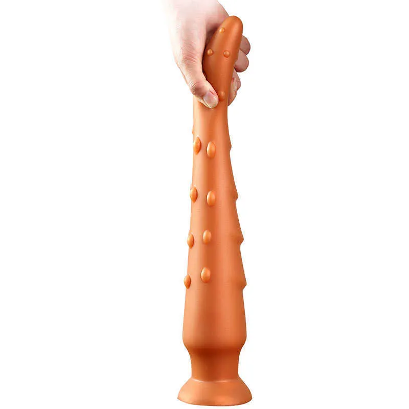 Massaggio morbido plug anale vibratore dildo masturbatori enormi puntini massaggio prostatico ano vaginale giocattoli sexy donne uomini Sucker Strap On8761141