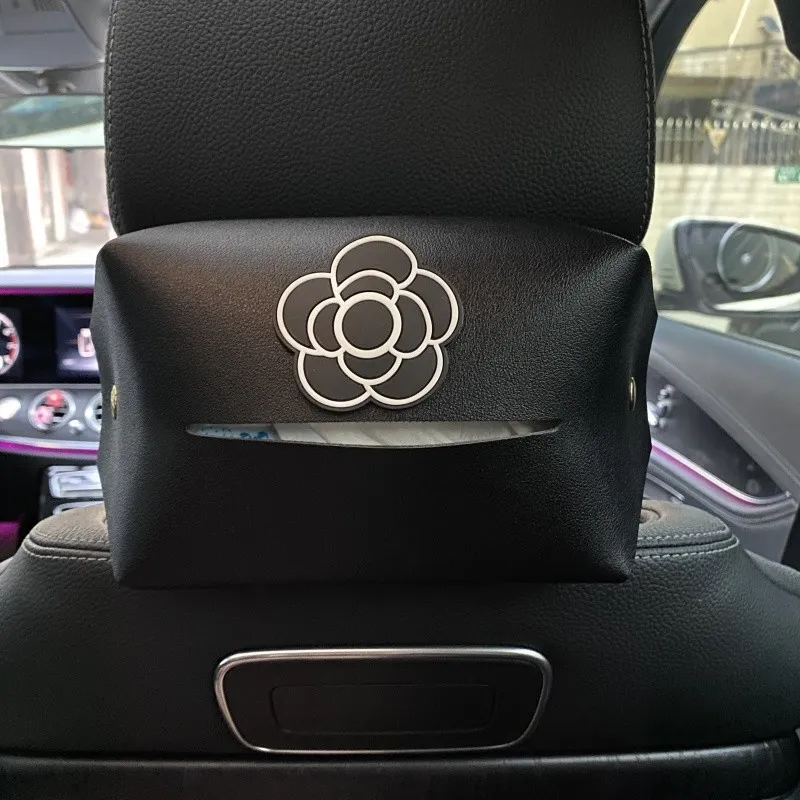 Asiento de tejido bonito y creativo, parasol montado en la parte trasera, cajón, accesorios, decoración, interior del coche