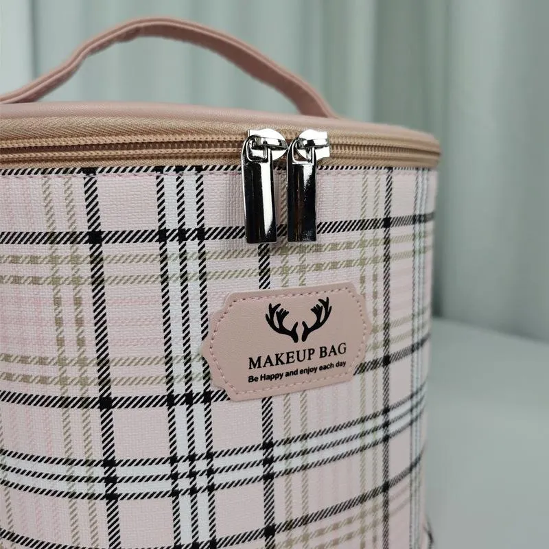 Korean Version Of PU Bucket Storage Bag Large Capacity Waterproof Cosmetic Case Travel Portable Toilet Bags & Cases268d