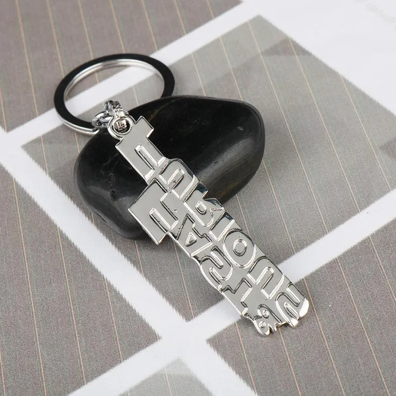 Keychains de snabba och rasande bokstäverna hängande nyckelkedjan enkel nyckelringar bilhållare prydnadsfilm smycken3025