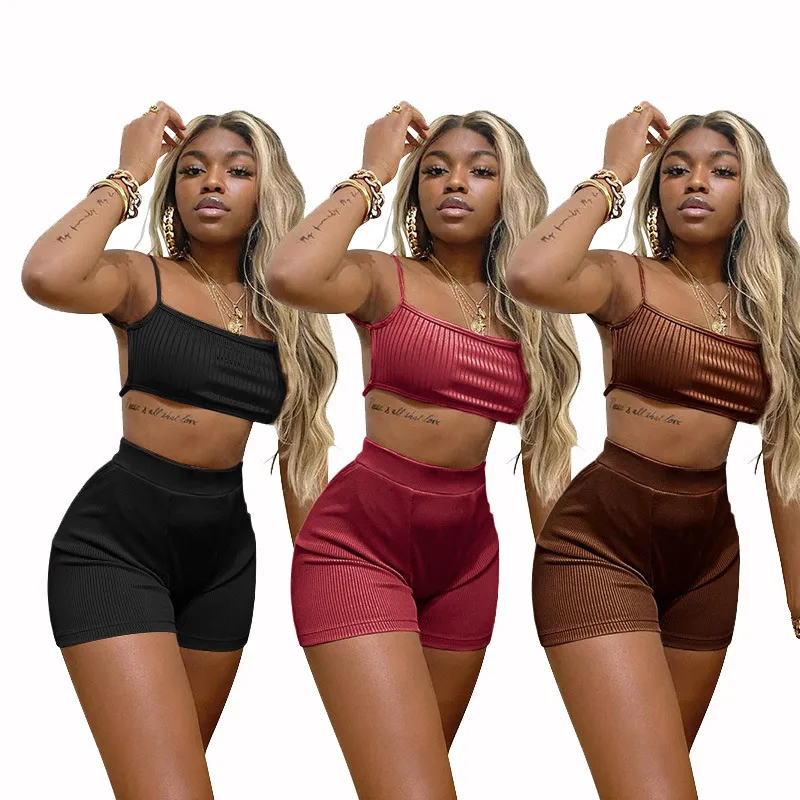 Style Women Lounge Two-Piece Gym Clothes Matching Set Crop Tops + Biker Shorts Summer Casual Track Suit Oversize XXL 210525
