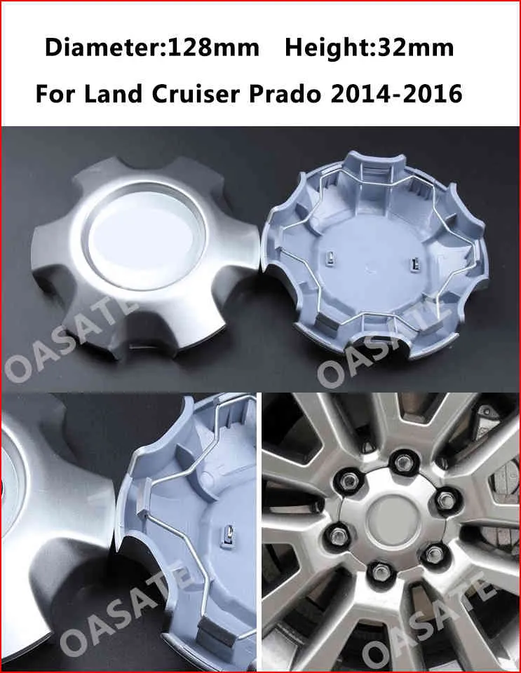 / Liga Centro de Roda Capas Cap Cap RIM Capas para Land Cruiser 2002-2018 Prado 120 TX VX 2700/4000 4.0L Studs com