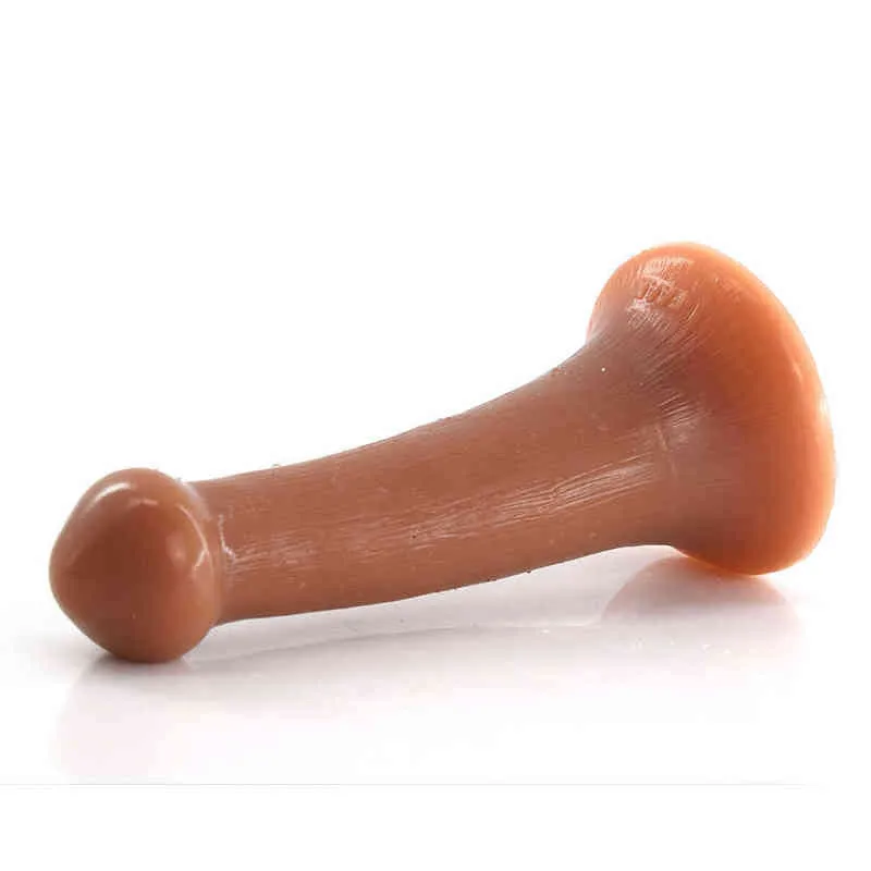 NXY godes jouets anaux nouvelle tête de champignon faux pénis Double couche Silicone simulé femelle bâton de Massage Vaginal amusant grand Plug 0225