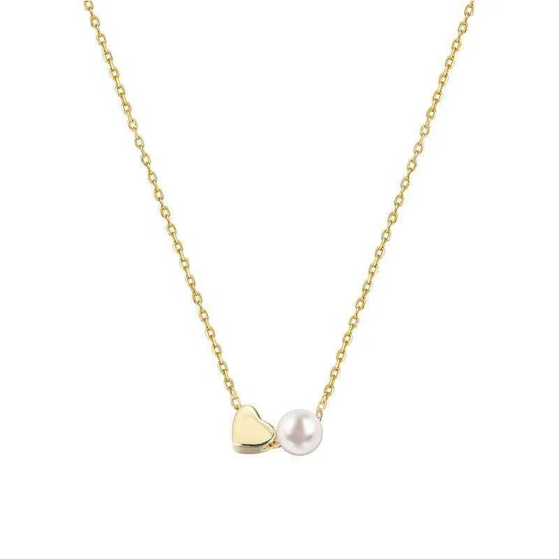 Besimpol Genuine 925 Sterling Silver Pearl Necklace Elegant Heart Choker For Party Women Luxury Fine Jewelry Gifts 210929270S