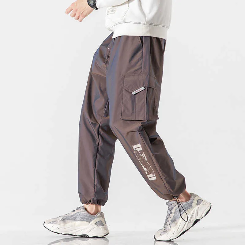 Spring Fashion Streetwear Mens Joggers Pantaloni sportivi larghi Pantaloni hip-hop casual alla caviglia 210715