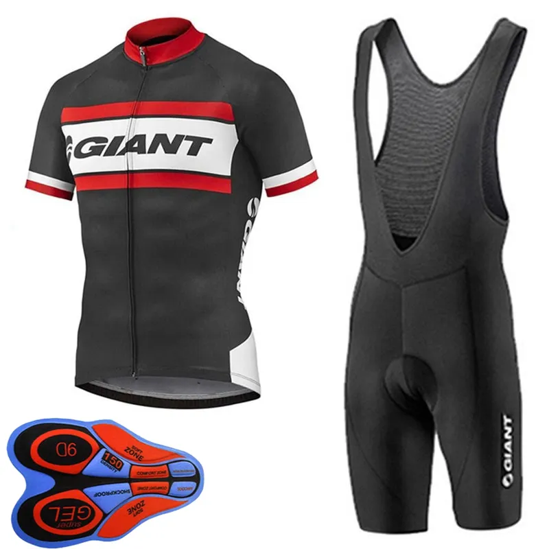 GIANT Team Männer Radfahren Jersey Anzug Kurzarm Fahrrad Kleidung Mit Trägerhose Schnell Trocknend Ropa Ciclismo Sommer MTB Bike uniform Y278b