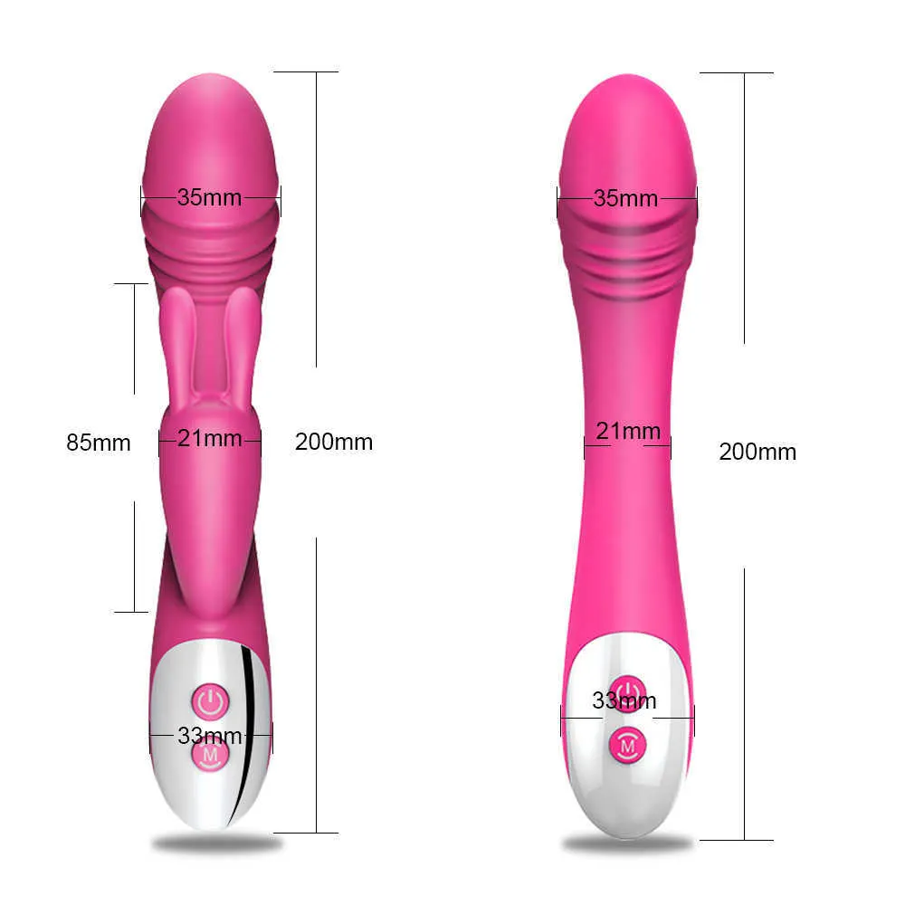 Kraftfull G-Spot Dildo Vibrator för Women Clitoris Stimulator USB Female Masturbator Goods Soft Silicone Sexleksaker för vuxna 18p0804