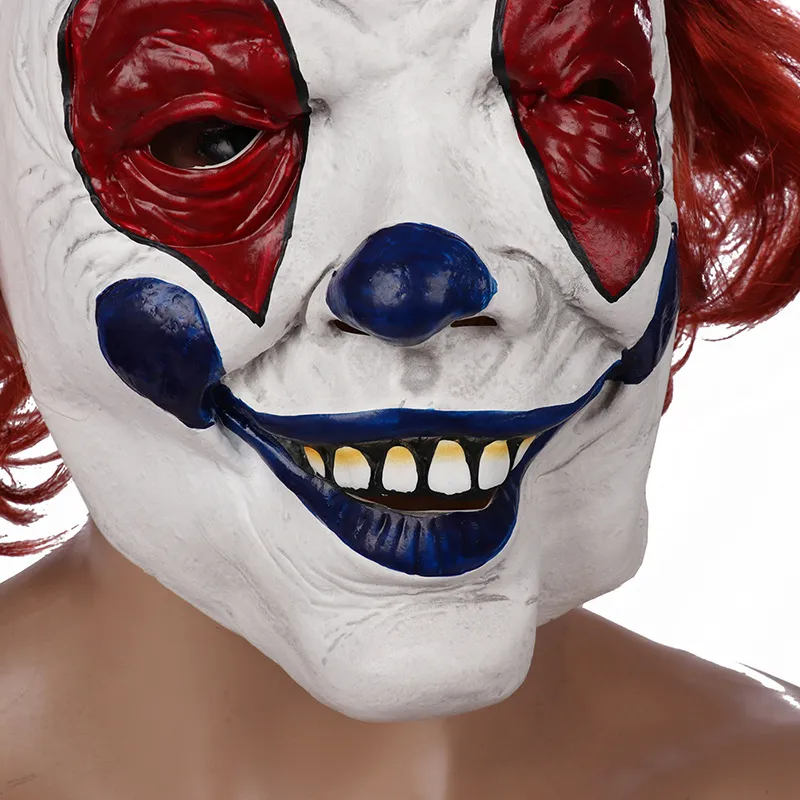 Disfraz de Halloween Partido Payaso Mascarilla Jester / Jolly Horror Máscaras de cara Cosplay Mascarada para adultos Hombres Mujeres Latex Masque