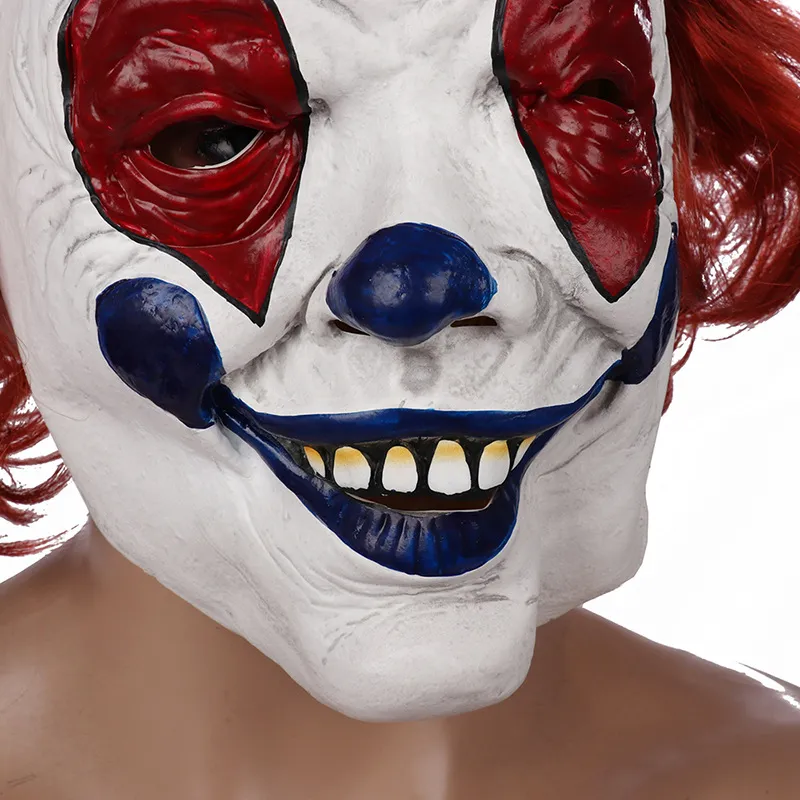 Halloween Kostüm Party Clown Maske Narr/Jolly Horror Gesichtsmasken Cosplay Maskerade für Erwachsene Männer Frauen Latex Maske