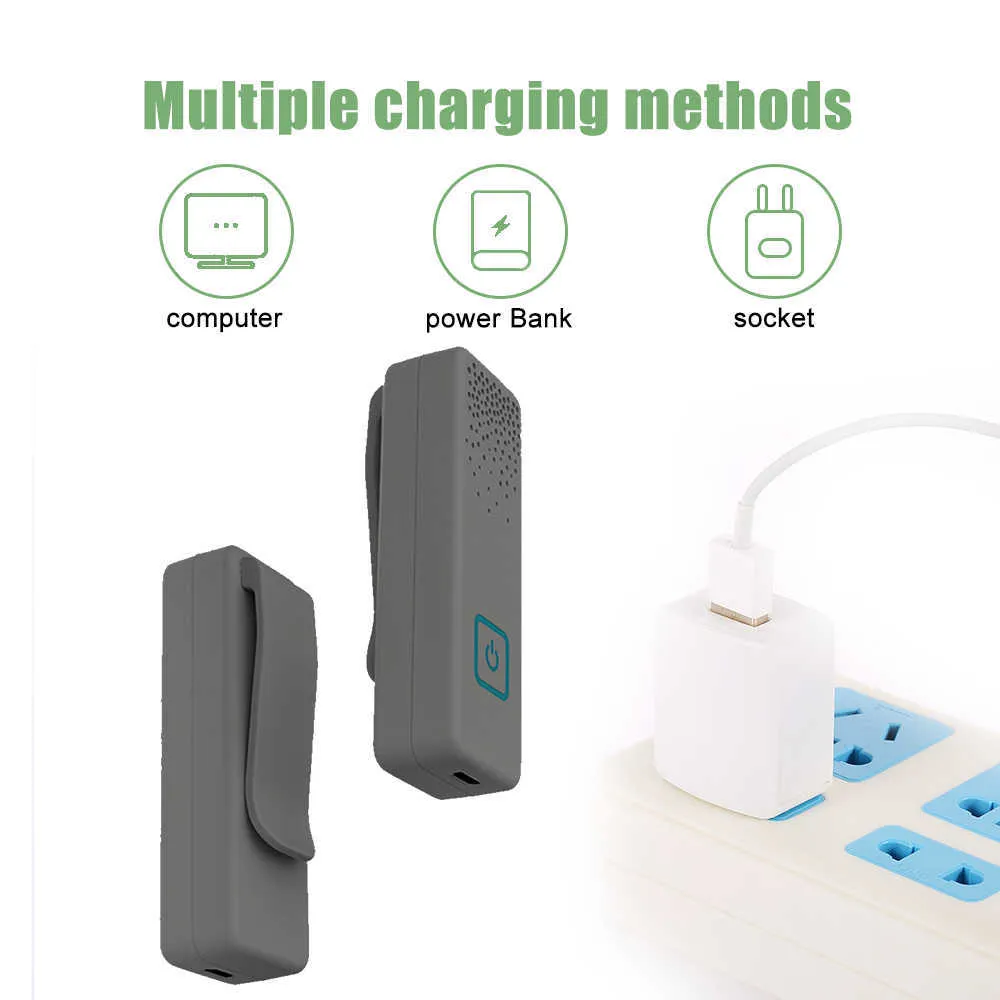 Draagbare luchtreiniger auto sterilisatie luchtreiniger stille mini oplaadbare negatieve ionen luchtreiniger voor slaapkamer auto kantoor