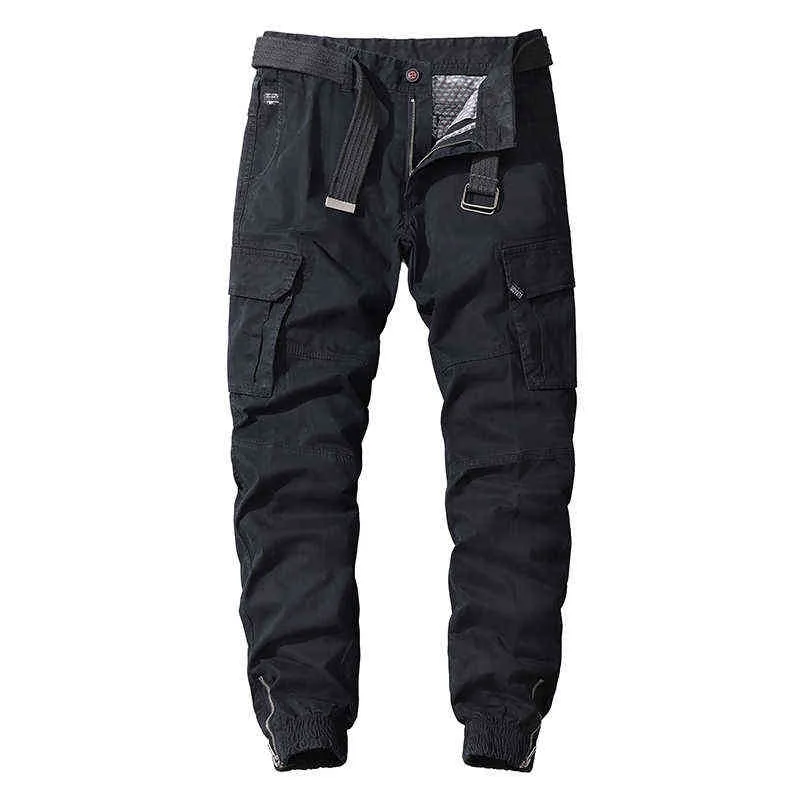 Calças de carga homens hip hop streetwear jogger calça moda calças multi-bolso casual corredores sweatpants calças masculinas 220108