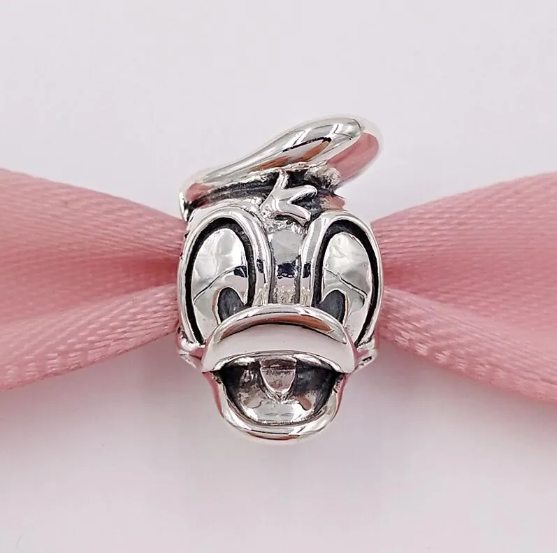 925 Sterling Silber Kinder-Schmuckherstellungsset, Original-Pandora-Armreif, Disny Mr. Duck Portraitt-Charms-Armband, Damen-Halskette für Männer, Kette, Perlen, DIY-Stil 792136