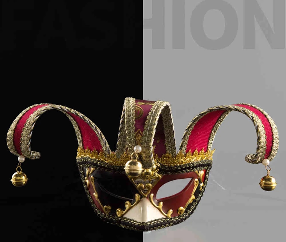 高品質のヴェネツィアカーニバルSメンズカレードパーティーベルズプラスチックハロウィーンコスパイリー小道具マスクスプーフ面白いマスク