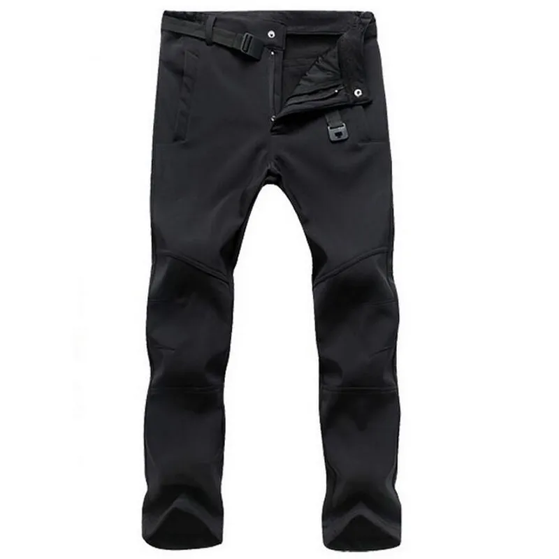 Polaire imperméable pantalon hommes décontracté hiver épais chaud peau de requin pantalon mâle coupe-vent pantalons de survêtement hommes tactique pantalon 5XL