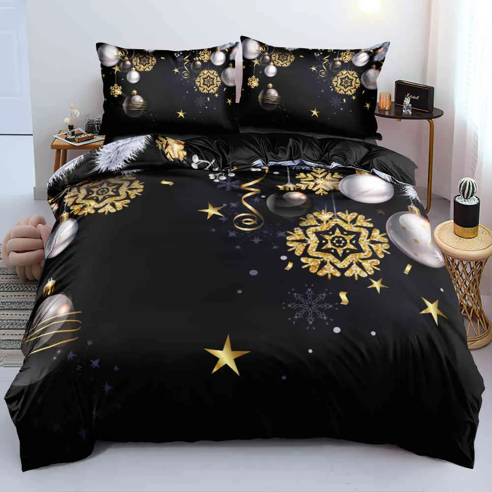 Set di biancheria da letto letti letti letti letti 3D in oro oro.