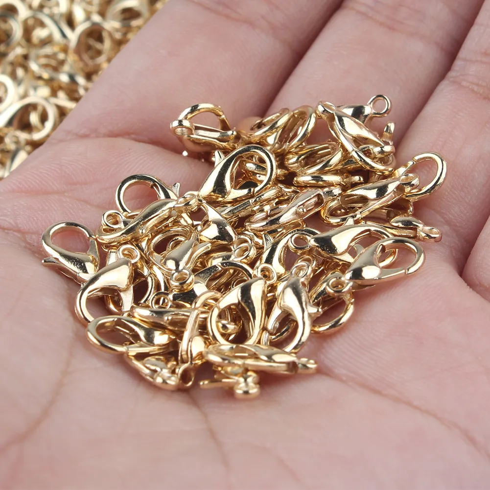 50 pçslote liga de zinco lagosta ganchos fechos para fazer jóias artesanal diy colar pulseira corrente jóias descobertas acessórios 7283648