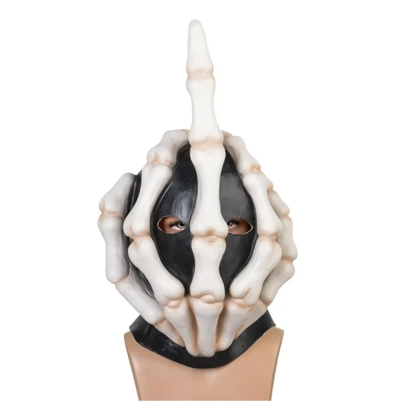 Middle Mask Latex Give the Finger Headgear One-finger Salute Masks Halloween Party Cosplay Props Nice Gift
