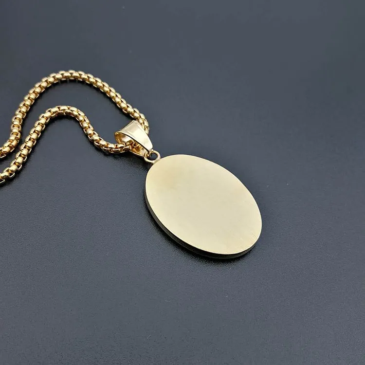 Virgin Mary Pendants Shesalce Gold Silver из нержавеющей стали круглые подвесные ожерелья для мужчин Женщины ювелирные 20211806