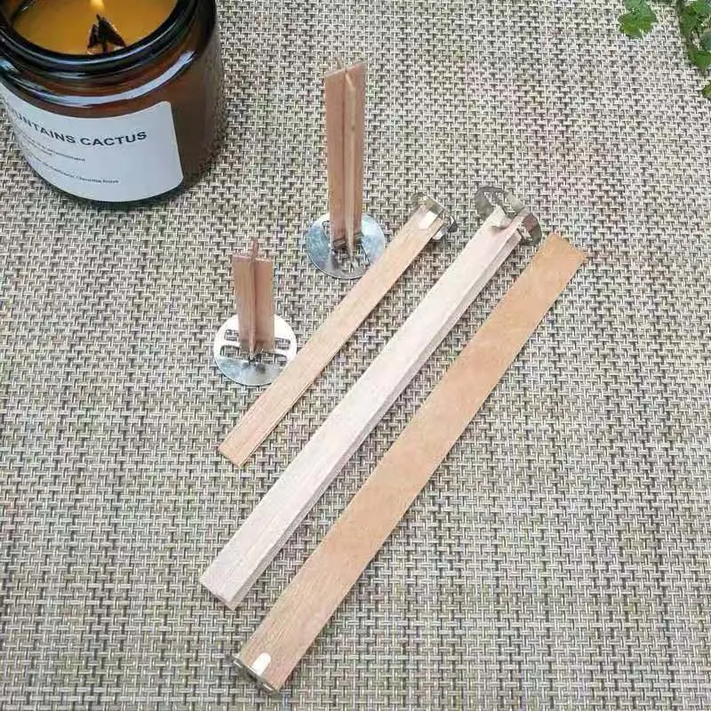et 8 mm 13 mm 15 mm houten lontkaars met kaarsenwinte stand DIY Table Decoratie Parffin Wax kaarsen Accessoires L03237782240