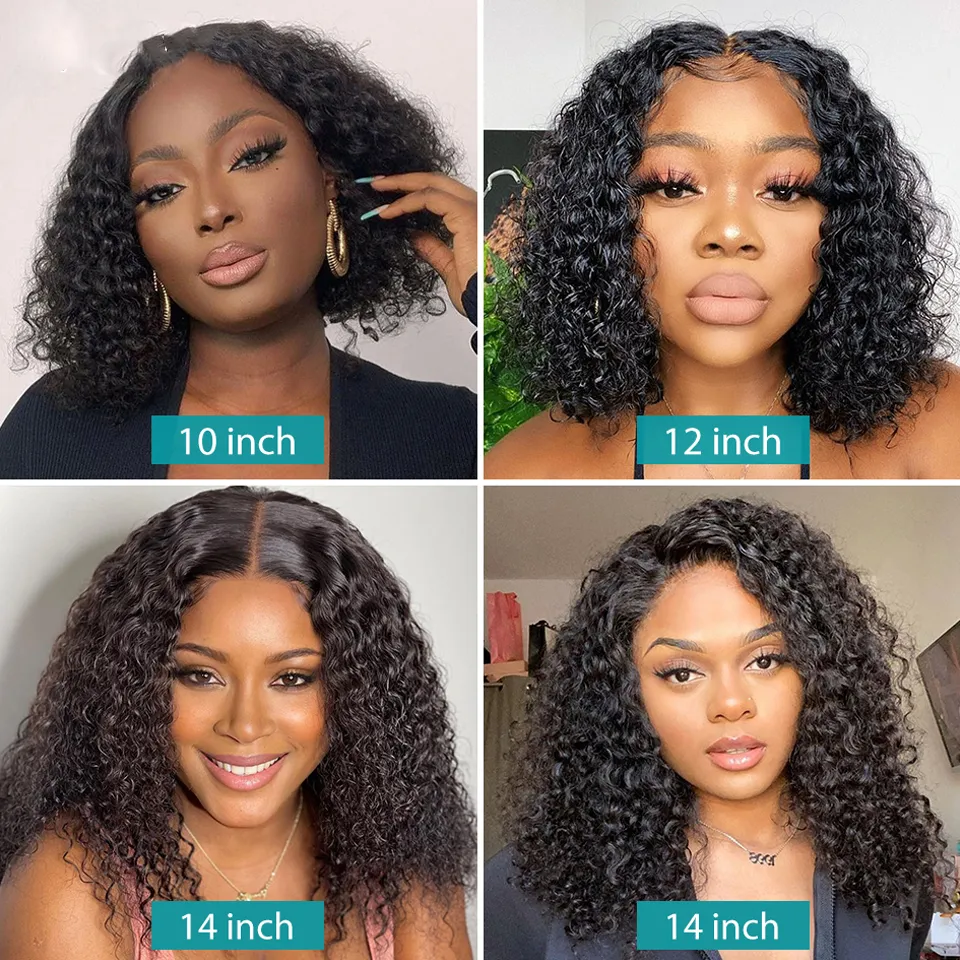 Bob Bob 13x4 Rendas Front Human Human Wave Wigs Prefeite Prejogado Remy para Mulheres Negras