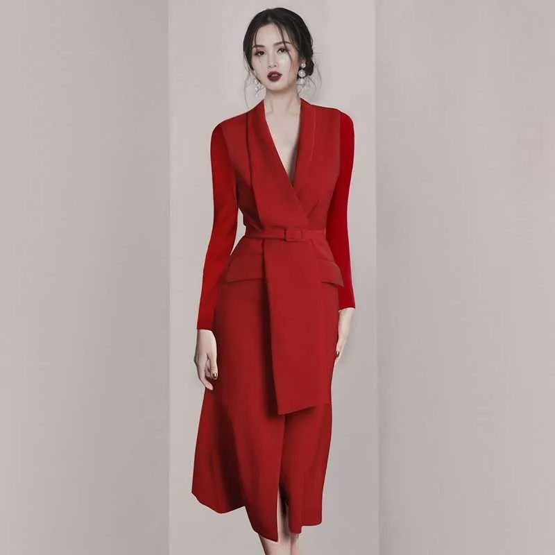 2019-New-Sexy-Chic-Elegant-Notched-Long-Sleeve-Sashes-With-Buckle-Red-Office-Lady-Women-Business (1)