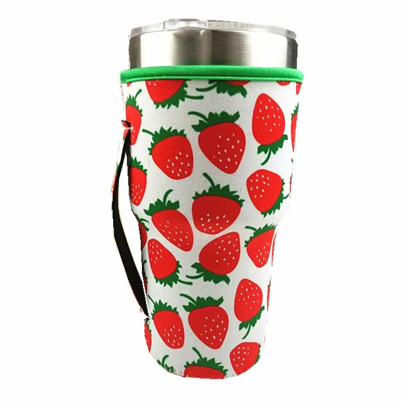 Fruit Style Riutilizzabile Tazza di caffè ghiacciato Manicotto Neoprene Maniche isolate Portabicchieri Idea bicchiere da 30 once