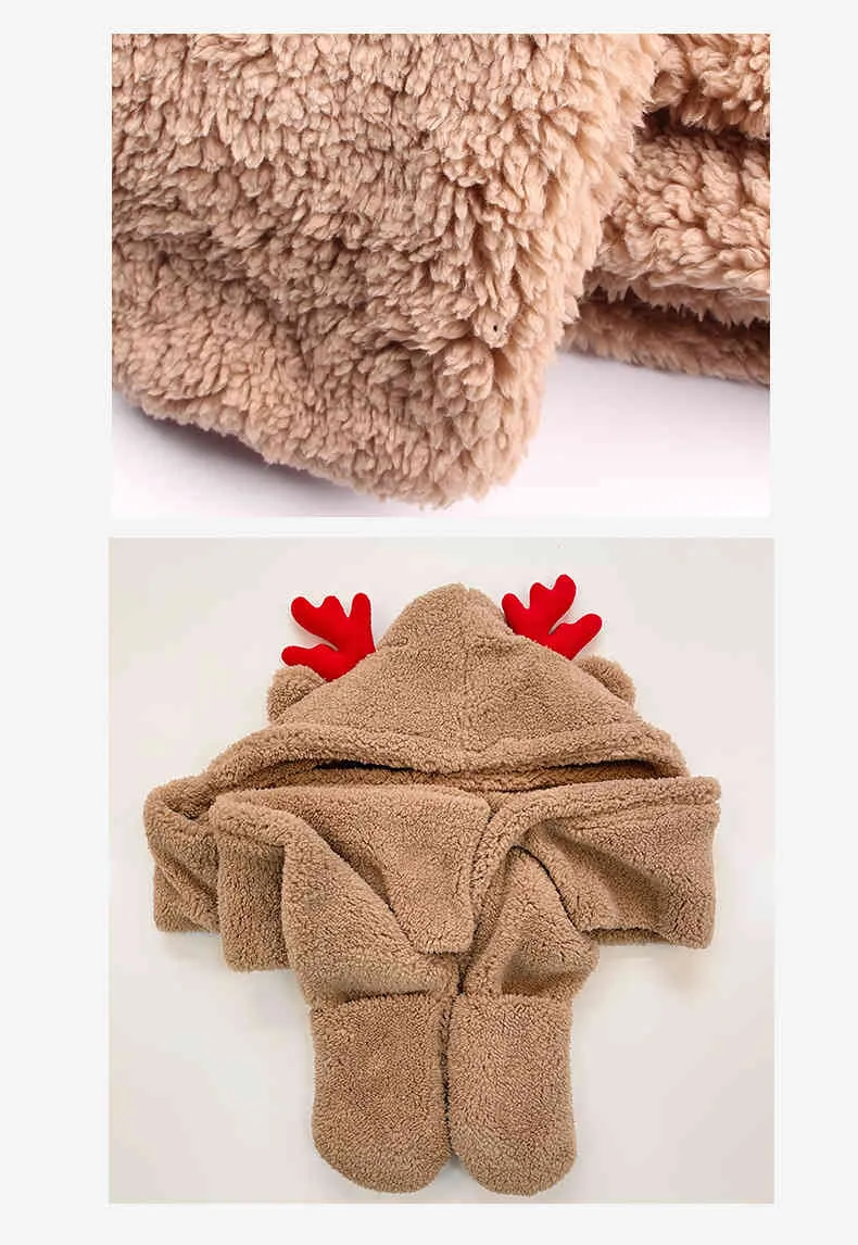 Kerstmis gewei schattige beer sjaal handschoen een stuk verdikte kasjmier hoeden winter houden warme caps