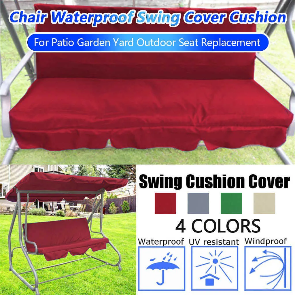 150 * 150 * 10 CM Swing Cover Chair Waterdichte Kussen Patio Tuin Yard Outdoor Seat Seat Replacement Polyester Taffeta Fabric Covers Y0706