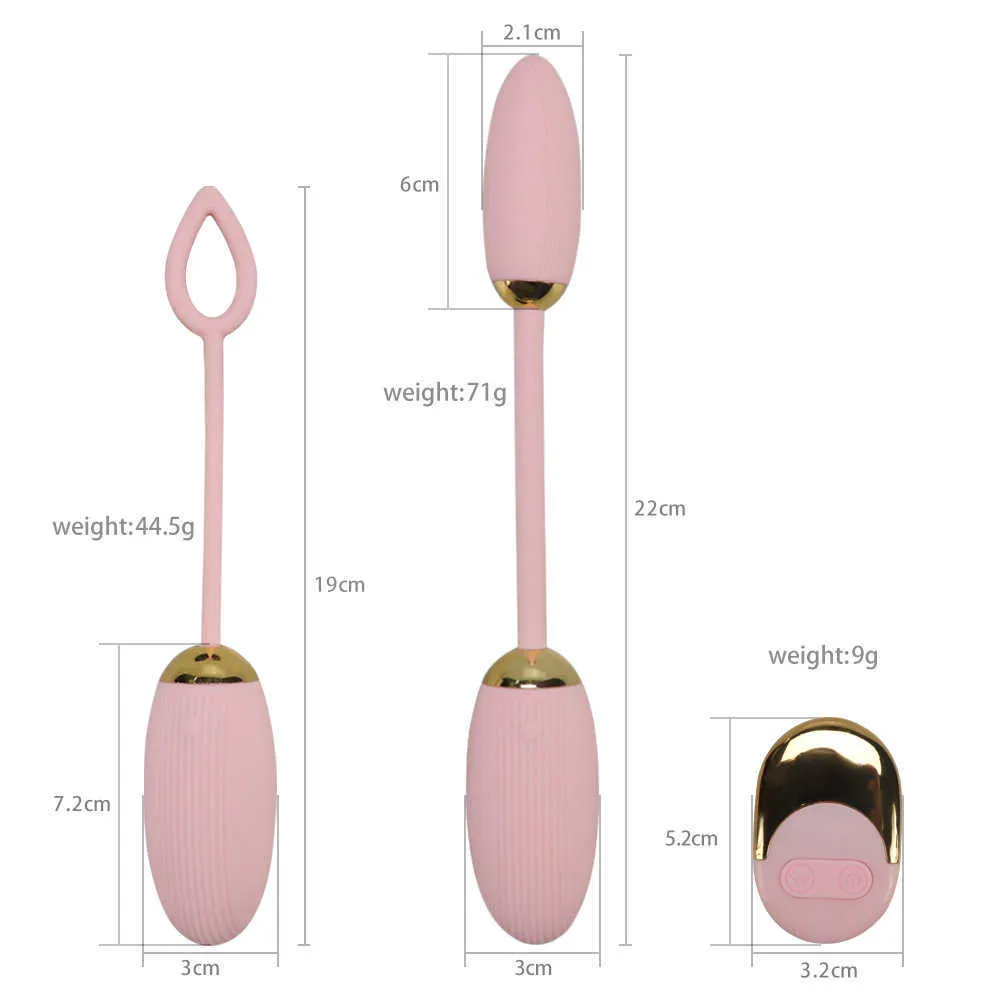 Vibratore a doppia testa doppio salto vibratori uovo clitoride vagina massaggio anale butt plug giocattolo erotico adulti donna P0818