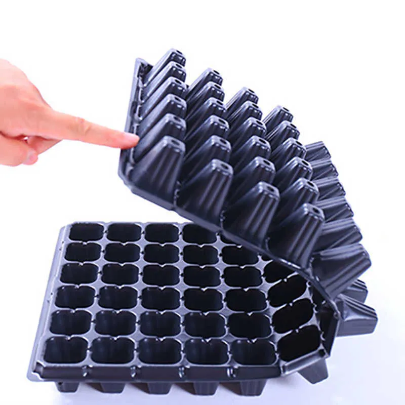 50 72 128 200 Holes Garden Nursery Pot Tray For Succulent Flower Vegetable Seed Grow Box Plant Seedling Propagation Tray 210282Q