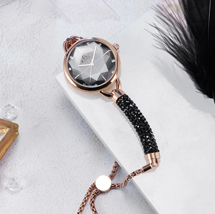 Moda moderna relógio de quartzo senhoras pulseira esportes requintado relógios femininos inteligente diamante 28mm pequeno mostrador meninas relógio de pulso jóias311s