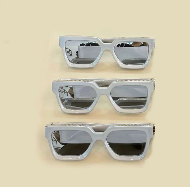 Lux 1 1 milionario occhiali da sole quadrati lenti a specchio d'argento uomo occhiali da sole della moda occhiali da suola uv400 protezione con box268b